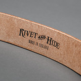 Rivet & Hide Bridle Leather Belt - Natural Oak Bark