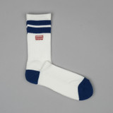 Samurai Cotton Blend Skater Socks - White/Navy