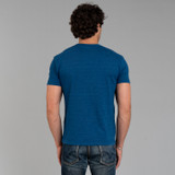 Pure Blue Japan Yarn Dyed Mid-Indigo T Shirt