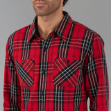 The Flat Head Tartan Check Flannel - Red/Black