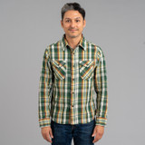 UES Heavy Selvedge Flannel - Fade Green Check