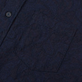 Pure Blue Japan L/S Jacquard Paisley Shirt - Indigo
