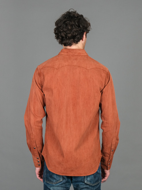 Studio D'Artisan 'Amami Dorozome' Mud Dyed Western Shirt - Brown