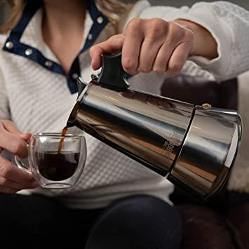 Escali London Sip Stainless Steel Stovetop Espresso Coffee Maker 6 Cup