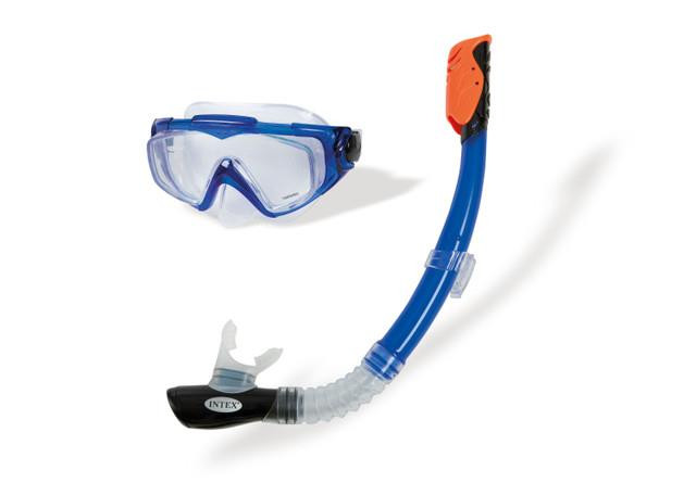 Intex Recreation Silicone Aqua Sport Swim Mask and Snorkel Set Yeager