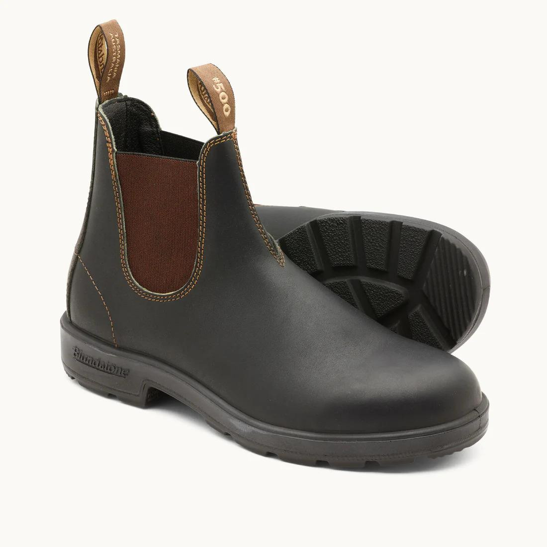 靴 Blundstone ORIGINALS #500 Brown Blundstone Original Chelsea Boot #500 -Stout Brown - Yeager's