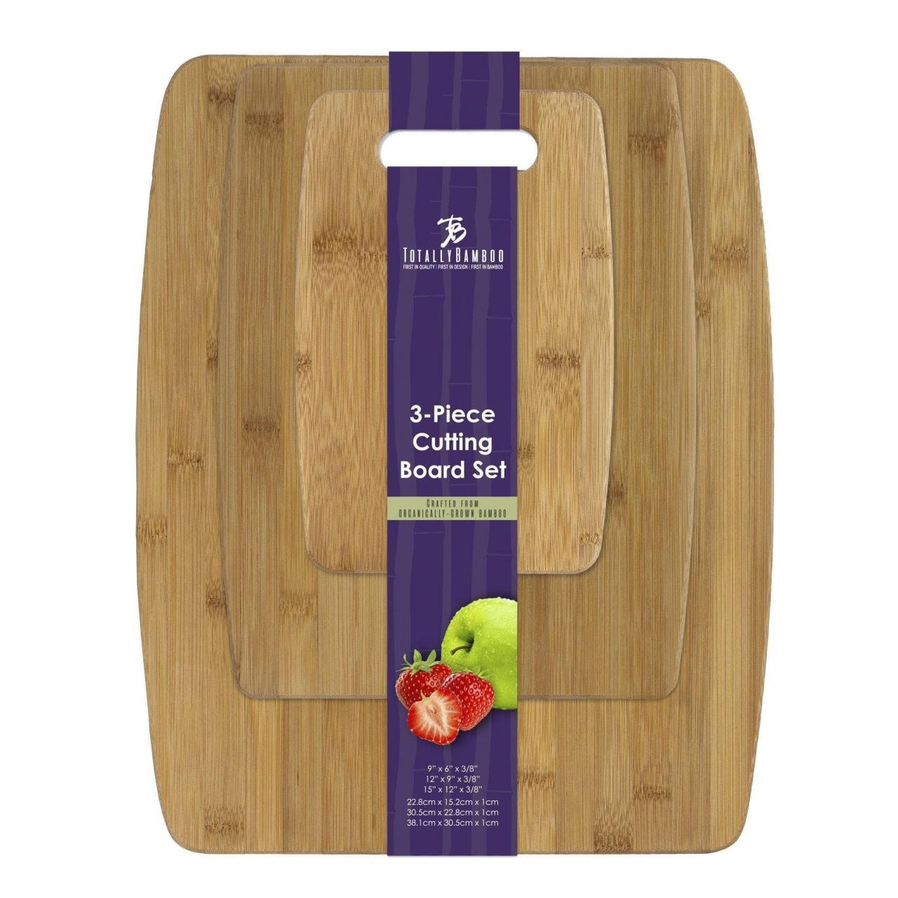 Totally Bamboo 3-Piece Bamboo Cutting Board Set - 15