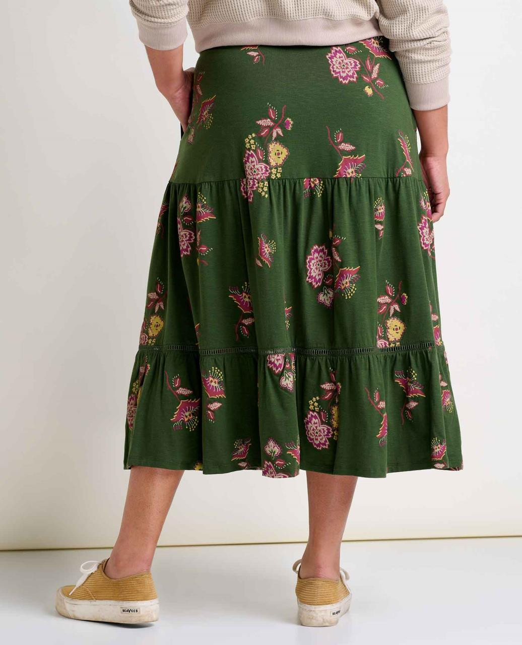 【Anyone more】Owin Tiered Banding Skirt Tiered Maxi Skirt w/ Side Ties – mainstreamboutique-ankeny