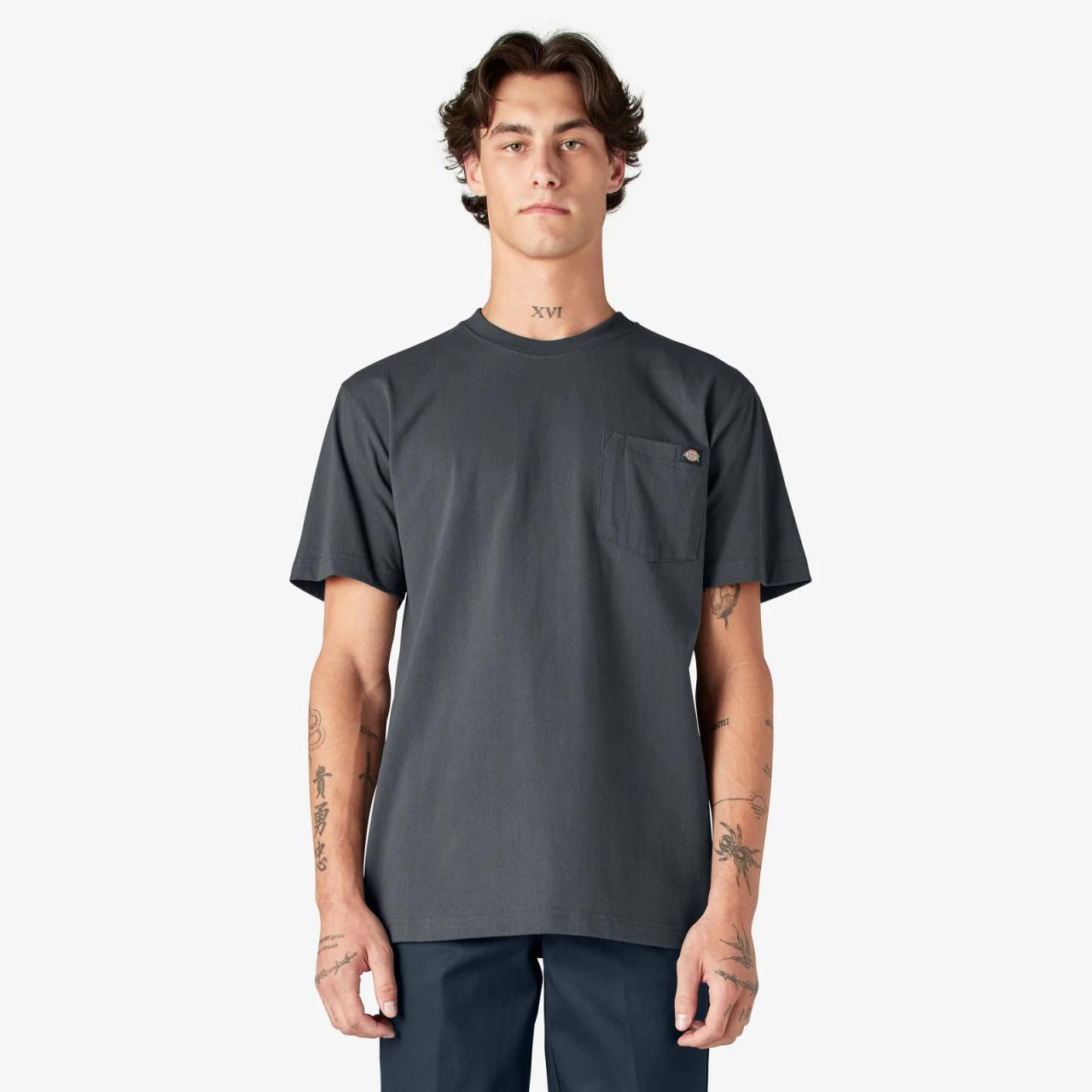 Dickies Heavyweight Short Sleeve Pocket T-Shirt - Charcoal Gray