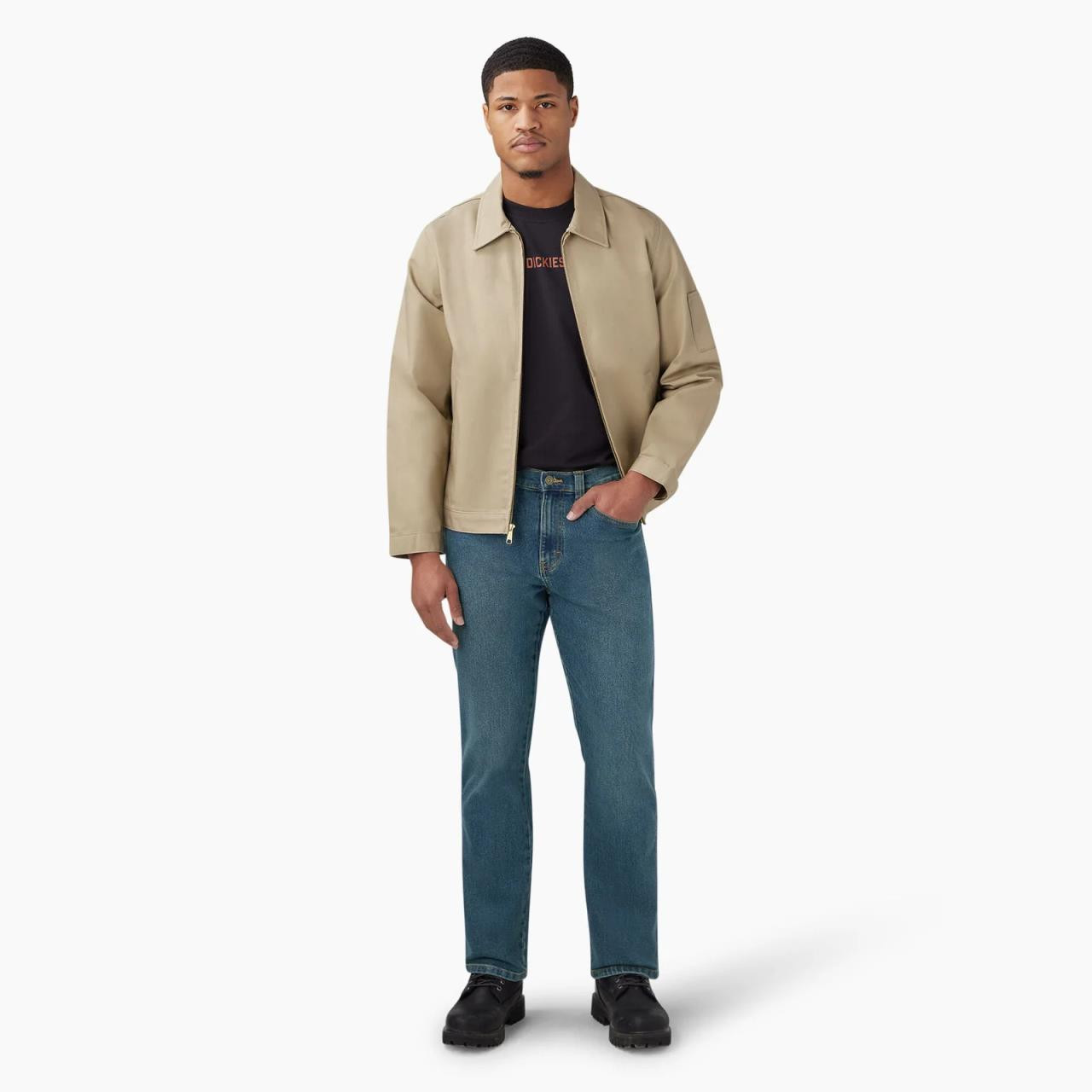 Dickies FLEX Regular Fit 5-Pocket Jeans - Tined Denim Wash