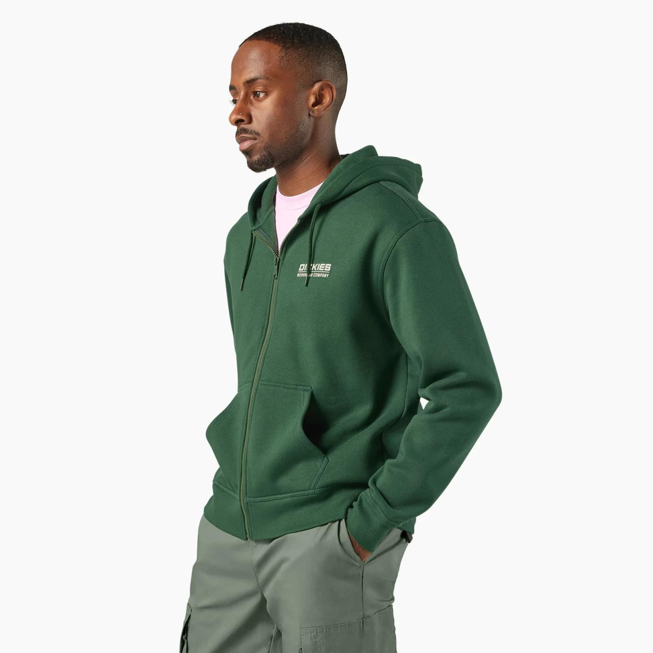 Deaile zip hoodie グリーン Dickies Bolivar Zip Hoodie - Pine Needle Green - Yeager's Sporting