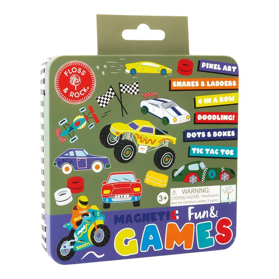 Floss & Rock Cars Magnetic Games Tin, 6-in-1 - Yeager's Sporting Goods