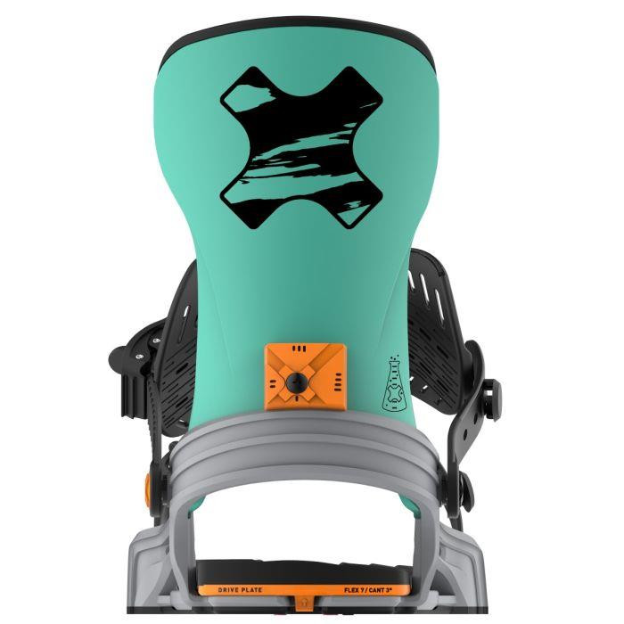 Bent Metal 2026 Axtion Snowboard Bindings - Grey/Green - Yeager's