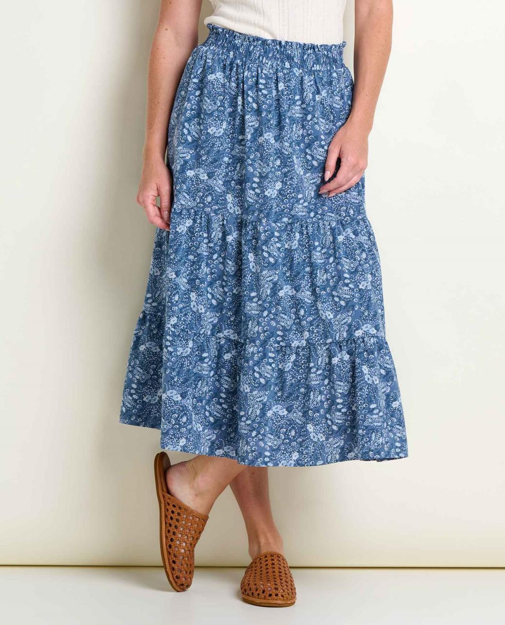Toad & Co. Sunkissed Tiered Midi Skirt - Canal Print - Yeager's