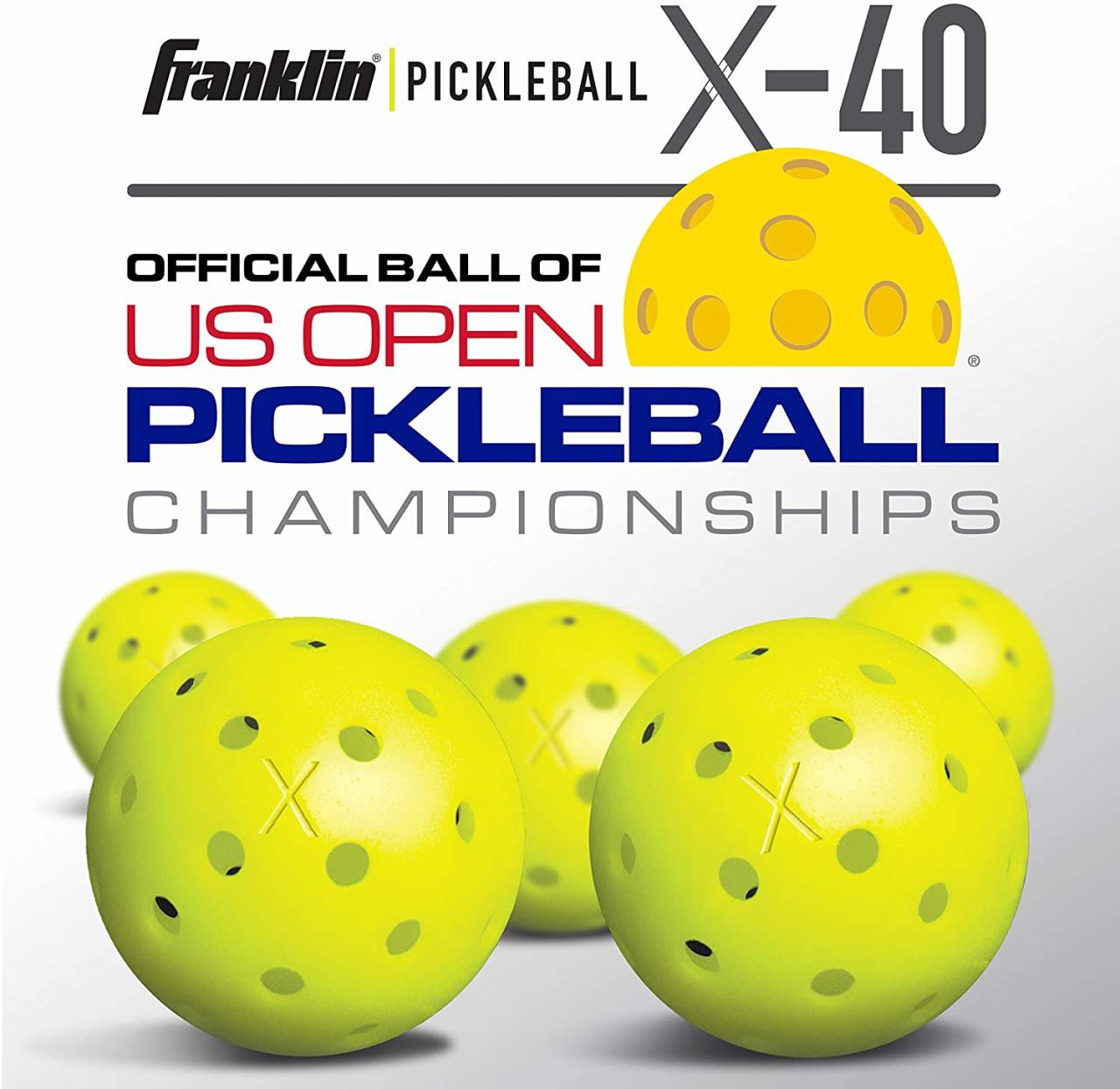 Franklin Sports X-40 Palline Pickleball Da Esterno – Ufficiali E Resistenti (Confezione Da 3)