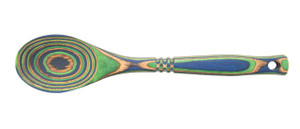 Island Bamboo Peacock Pakka Wood Spoon - 096444413865