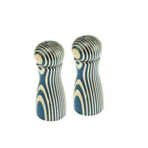 Island Bamboo Blue Pakka Salt & Pepper Shakers - 096444414374 Island Bamboo Blue Pakka Salt & Pepper Shakers - 096444414374