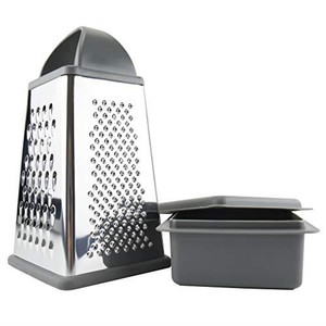 Tovolo 4-Sided Stainless Steel Box Grater w/ Storage Container - 848113027299 Tovolo 4-Sided Stainless Steel Box Grater w/ Storage Container - 848113027299