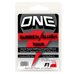 One Ball Jay F1 Summer Slush Snowboard / Ski Wax - Spring Snow Conditions - 022099746133
