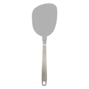 Tovolo Jumbo Nylon Flex Turner with Stainless Steel Handle - Oyster Gray - 010591063414 Tovolo Jumbo Nylon Flex Turner with Stainless Steel Handle - Oyster Gray - 010591063414
