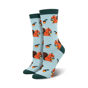 Socksmith Nuts for Squirrels Socks - Blue - 848292002100 Socksmith Nuts for Squirrels Socks - Blue - 848292002100