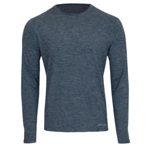 Hot Chillys Men's Clima-Tek Crewneck - Nightfall Heather - 614996035436 Hot Chillys Men's Clima-Tek Crewneck - Nightfall Heather - 614996035436