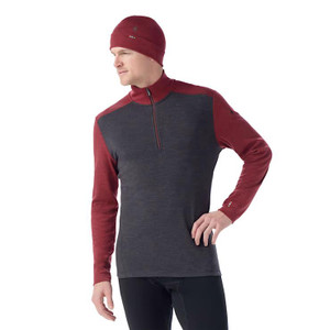 Smartwool Men's Classic Thermal Merino Base Layer 1/4 Zip - Charcoal Currant - 197642268179 Smartwool Men's Classic Thermal Merino Base Layer 1/4 Zip - Charcoal Currant - 197642268179