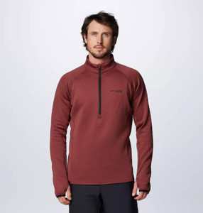Columbia Sports Wear Men's Crystal Leaf™ Omni-Heat™ Helix Half Zip Pullover - Spice - 195981018769 Columbia Sports Wear Men's Crystal Leaf™ Omni-Heat™ Helix Half Zip Pullover - Spice - 195981018769