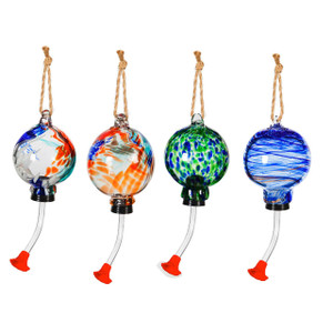 Evergreen Enterprises Swirl Glass Hanging Mini Hummingbird Feeder Assorted - 808412003530
