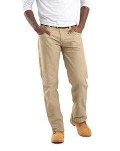 Berne Apparel Highland Flex Duck Relaxed Fit Carpenter Pant - Timber Khaki - 092021440859 Berne Apparel Highland Flex Duck Relaxed Fit Carpenter Pant - Timber Khaki - 092021440859