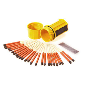 Uco Stormproof Match Container With 25 Matches - Yellow - 054269000318 Uco Stormproof Match Container With 25 Matches - Yellow - 054269000318