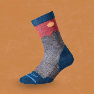 Fits Socks Light Hiker (Teton) Crew - Reflecting Pond/Marsala - 841580118286 Fits Socks Light Hiker (Teton) Crew - Reflecting Pond/Marsala - 841580118286