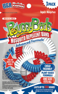 Grandpa Gus's Mosquito Repellent USA colored Wrist Band - 3 pack - 819721022648 Grandpa Gus's Mosquito Repellent USA colored Wrist Band - 3 pack - 819721022648