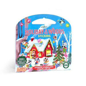 Eeboo Holiday in the Woods Shiny Sticker Book - 689196515170 Eeboo Holiday in the Woods Shiny Sticker Book - 689196515170