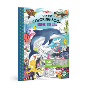Eeboo Under the Sea Fold-Out Coloring Book - 689196515408 Eeboo Under the Sea Fold-Out Coloring Book - 689196515408