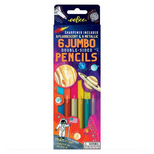 Eeboo Solar System 6 Jumbo Double Pencils - 689196510694 Eeboo Solar System 6 Jumbo Double Pencils - 689196510694