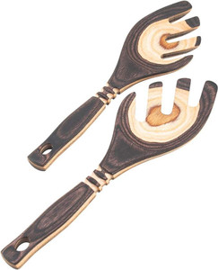 Island Bamboo Natural 9" Pakkawood Salad Leaf - 096444413797