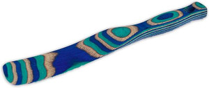 Island Bamboo Peacock 8" Pakkawood Slim Spurtle - 096444415043