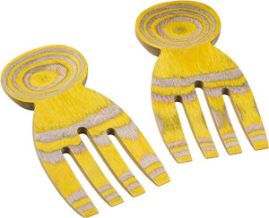 Island Bamboo Lemon Pakkawood Salad Hands - 096444416408