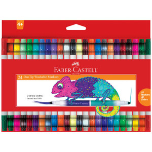 Faber Castell 24 DuoTip Washable Markers - 092633703557 Faber Castell 24 DuoTip Washable Markers - 092633703557