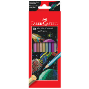 Faber Castell 10 Metallic Colored EcoPencils - 7891360689751 Faber Castell 10 Metallic Colored EcoPencils - 7891360689751