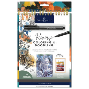 Faber Castell Reverse Coloring & Doodling Book - Neutrals Edition - 092633320440 Faber Castell Reverse Coloring & Doodling Book - Neutrals Edition - 092633320440