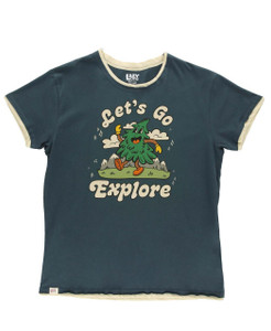 Lazy One Vintage Camping Women's Regular Fit PJ Tee - 840346721555 Lazy One Vintage Camping Women's Regular Fit PJ Tee - 840346721555