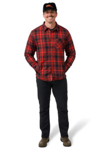 Flylow Sinclair Insulated Flannel - Amaro/Magma Plaid - 093337415982 Flylow Sinclair Insulated Flannel - Amaro/Magma Plaid - 093337415982