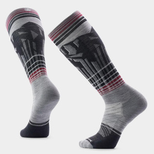 Smartwool Ski Summit Shot Over The Calf Socks - Light Gray - 197803939641