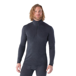 Smartwool Men's Classic Thermal Merino Base Layer 1/4 Zip - Charcoal Heather - 197642257654