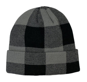Broner Buffalo Bill Plaid Knit Cuff Cap - Grey/Black - 025379586726