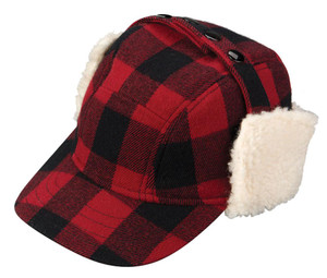 Broner Uncle Buck Buffalo Plaid Work Cap - Red Plaid - 025379574471