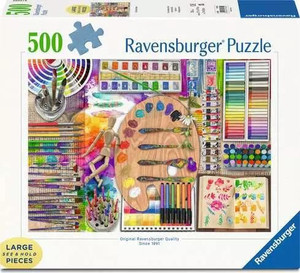Ravensburger Jigsaw Puzzle The Artist's Palette - 500 Large Pieces Pieces Puzzle - 4005556175352