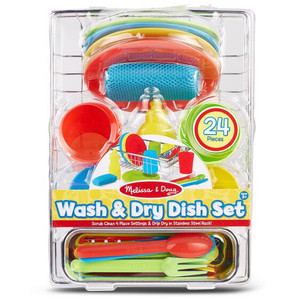 Mellissa & Doug Let's Play House! Wash & Dry Dish Set - 000772042826